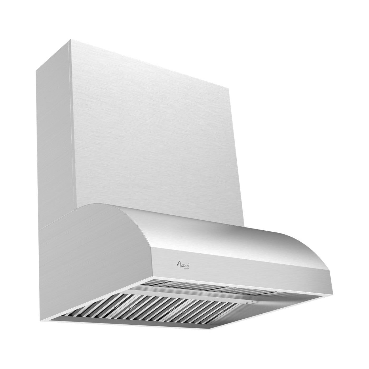 Awoco 42" Outdoor BBQ Vent Hood 18" High Type 304 Stainless Steel, 4 Speeds 2000 CFM with Chimney Cover, 8” Round Top Vent - AWC-RH-WM-BBQ-42+Chim-12x42