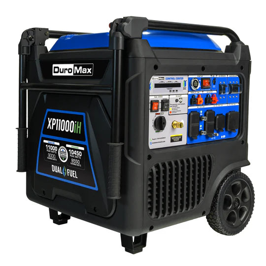 DuroMax 11,000 Watt Portable Dual Fuel Inverter Generator - Quiet, Low THD