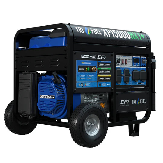 DuroMax 15,000 Watt Electric Start Tri Fuel EFI Portable Generator