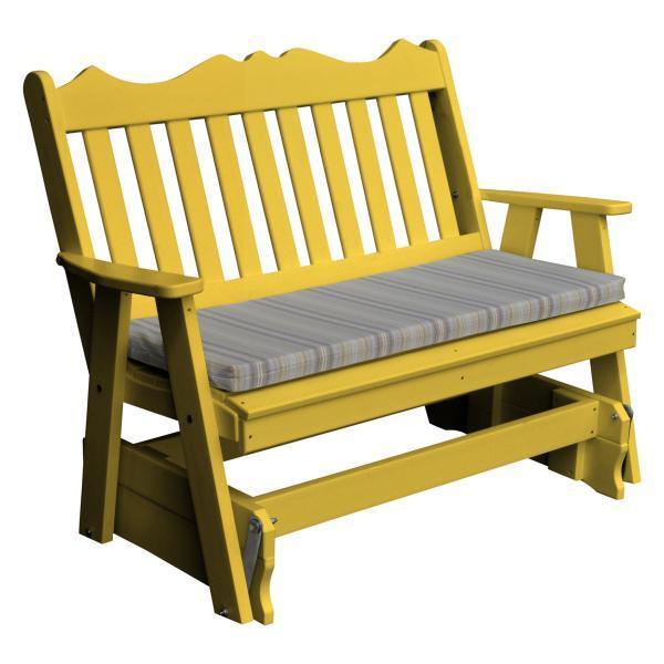 A & L Furniture Poly Royal English Glider - 875-4FT-Blue
