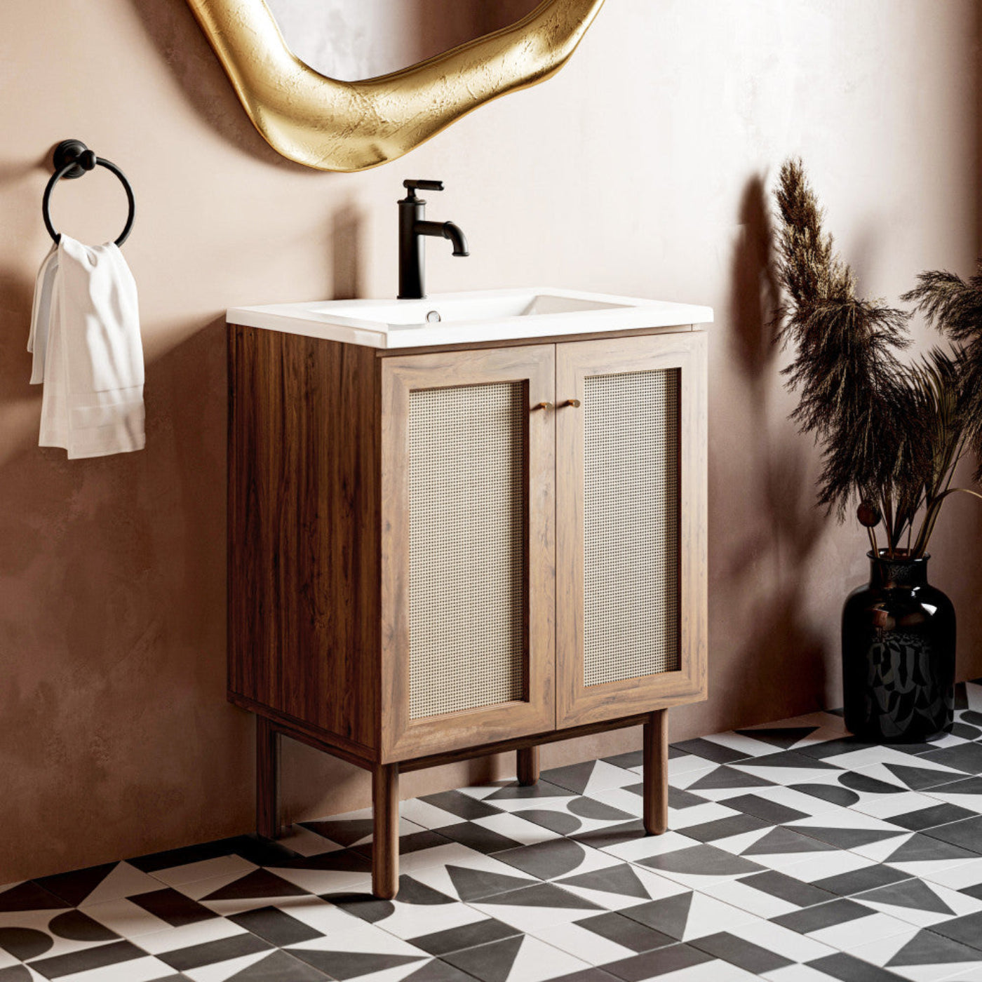 Swiss Madison Classe 30" Freestanding Bathroom Vanity in Golden Oak with Sink Top - SM-BV664