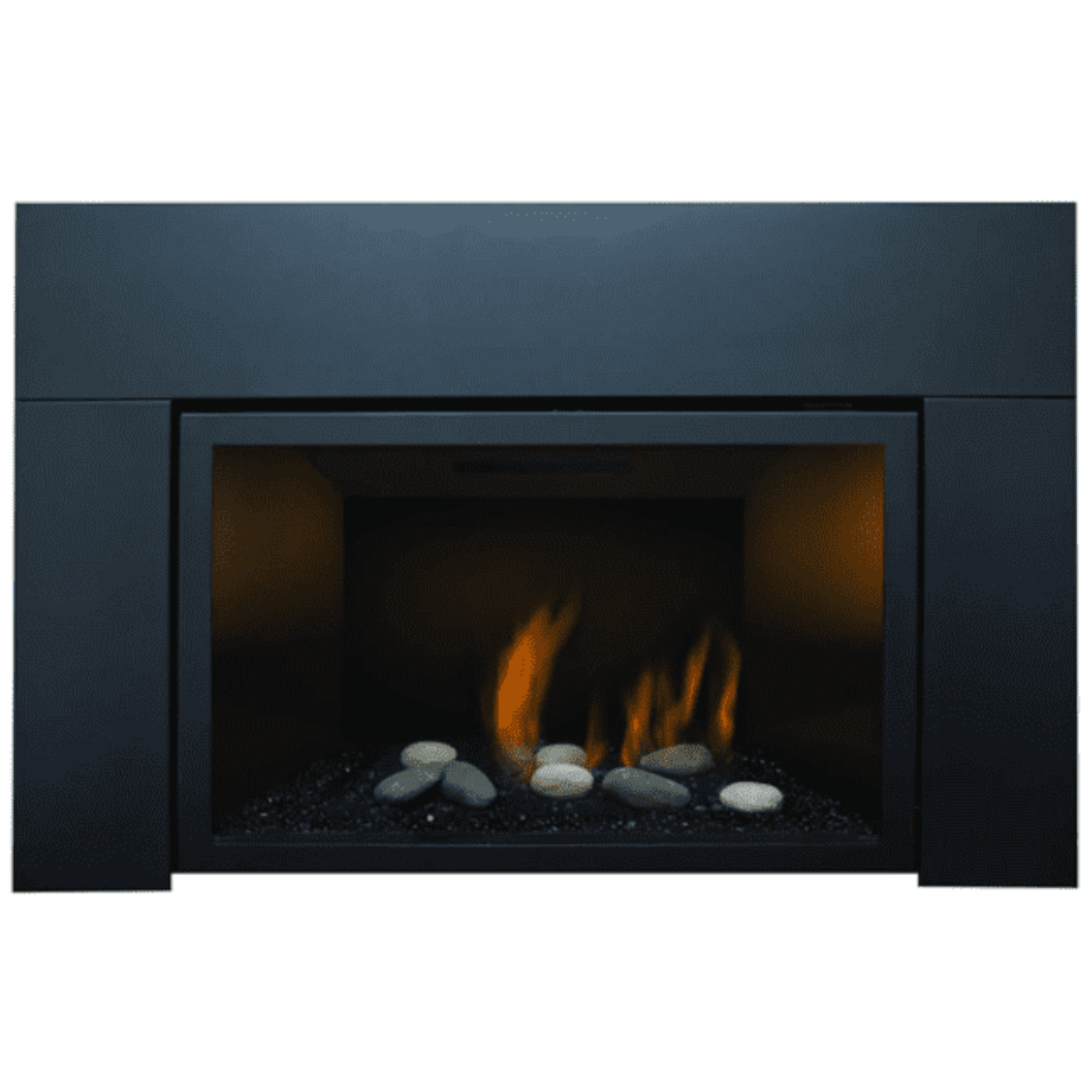 Sierra Flame Direct Vent Insert with Ceramic Brick Panels & Log set - ABBOT-30BL-DELUXE-LP