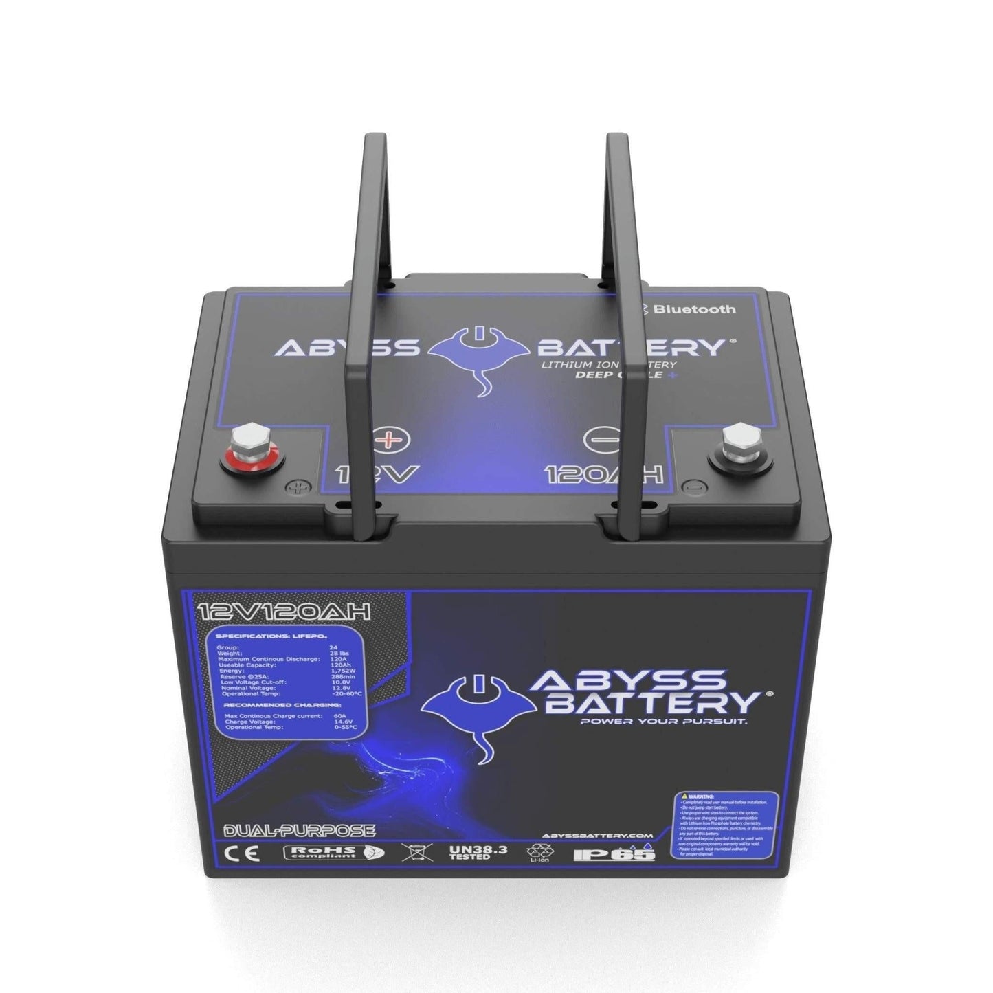 Abyss Battery 12V 120Ah Dual Purpose Lithium Marine Battery - AB-12V120-BT