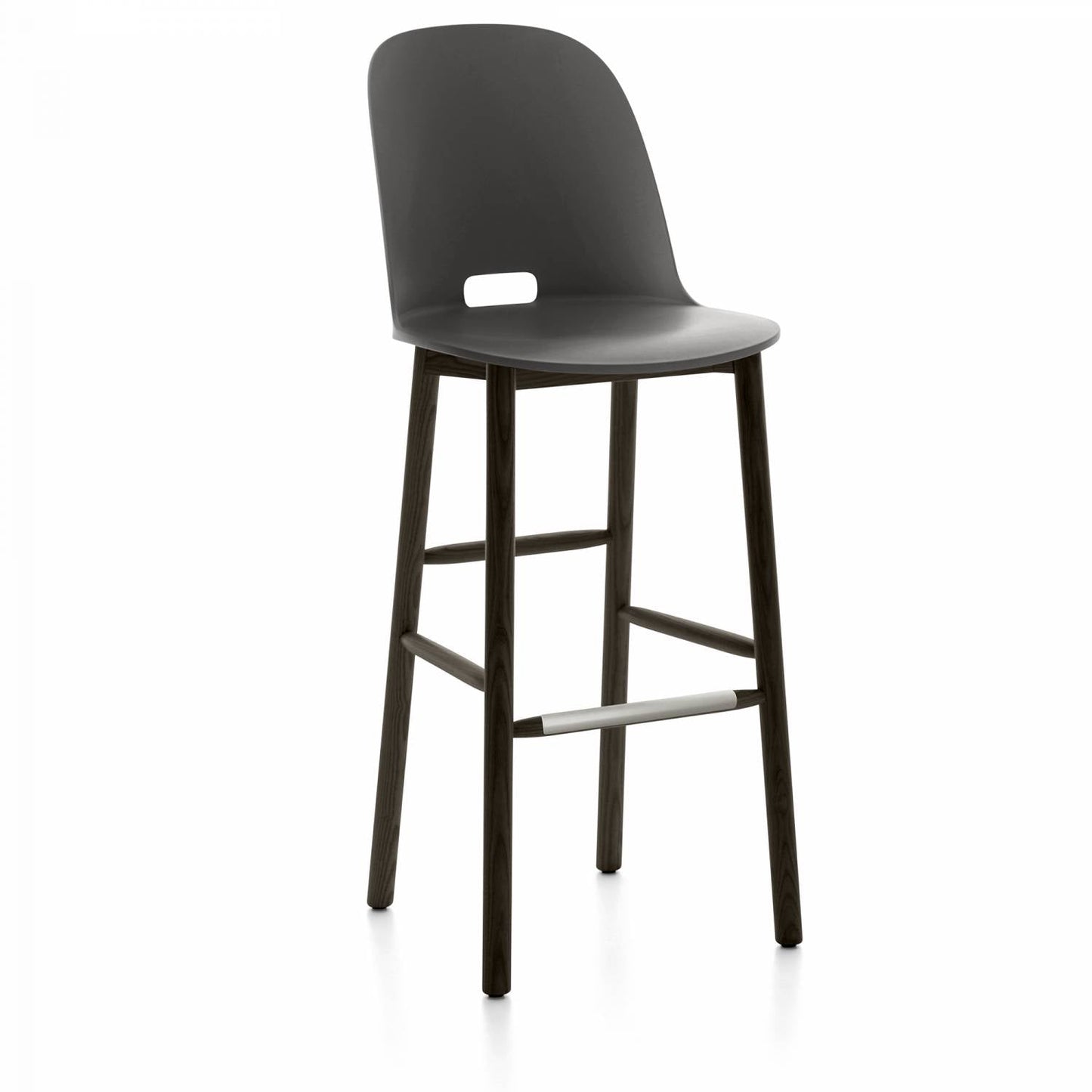 Emeco Alfi High Back Barstool - ALFI30AHDARKBROWN