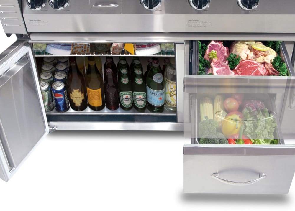 Alfresco: Refrigerator (Mounted on 56" BBQ Cart)