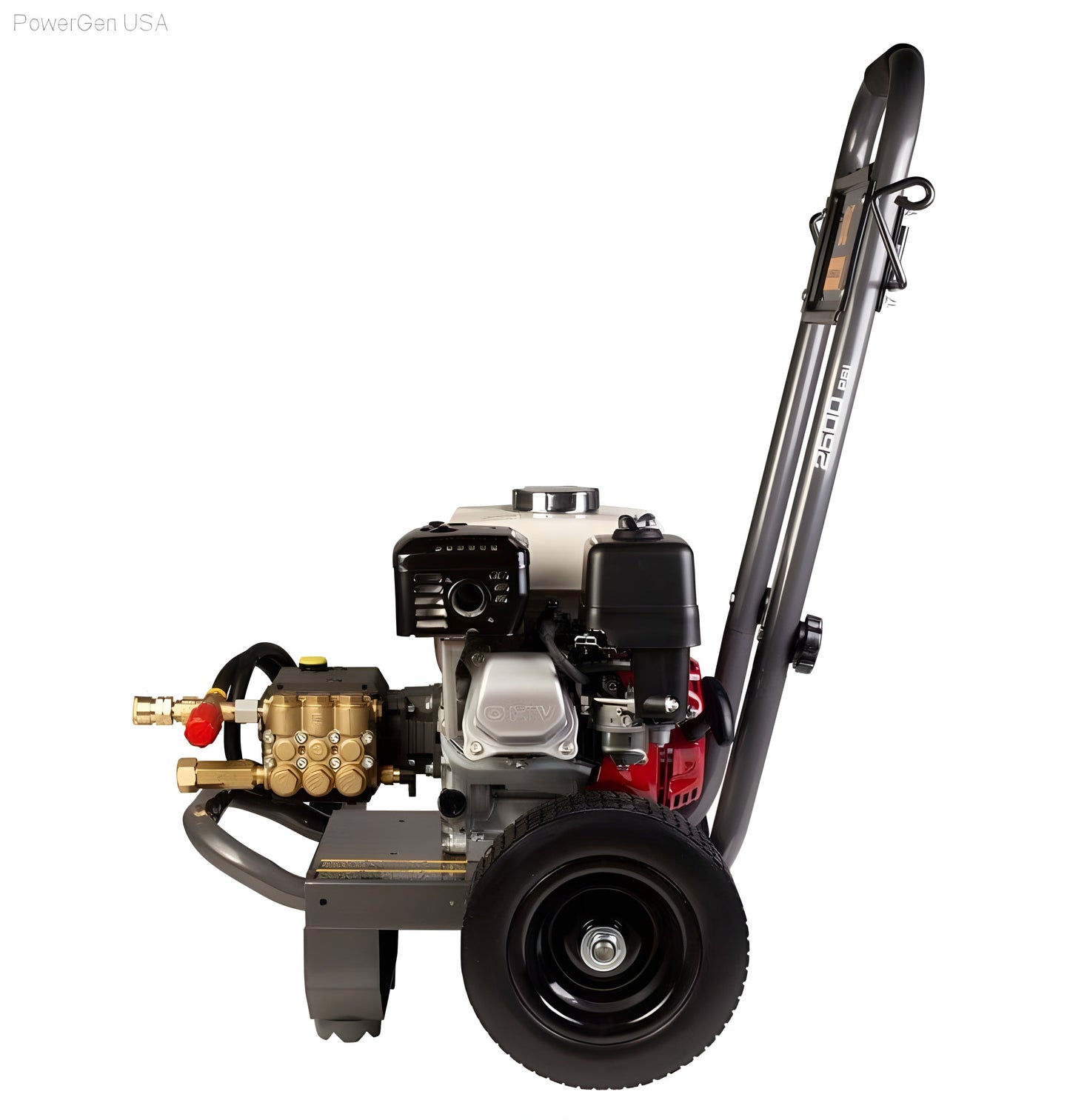 BE Power Equipment 2500 PSI 3.0 GPM Gas Pressure Washer with Honda GX200 Engine and General Triplex Pump - PowerGen USA - B2565HGS