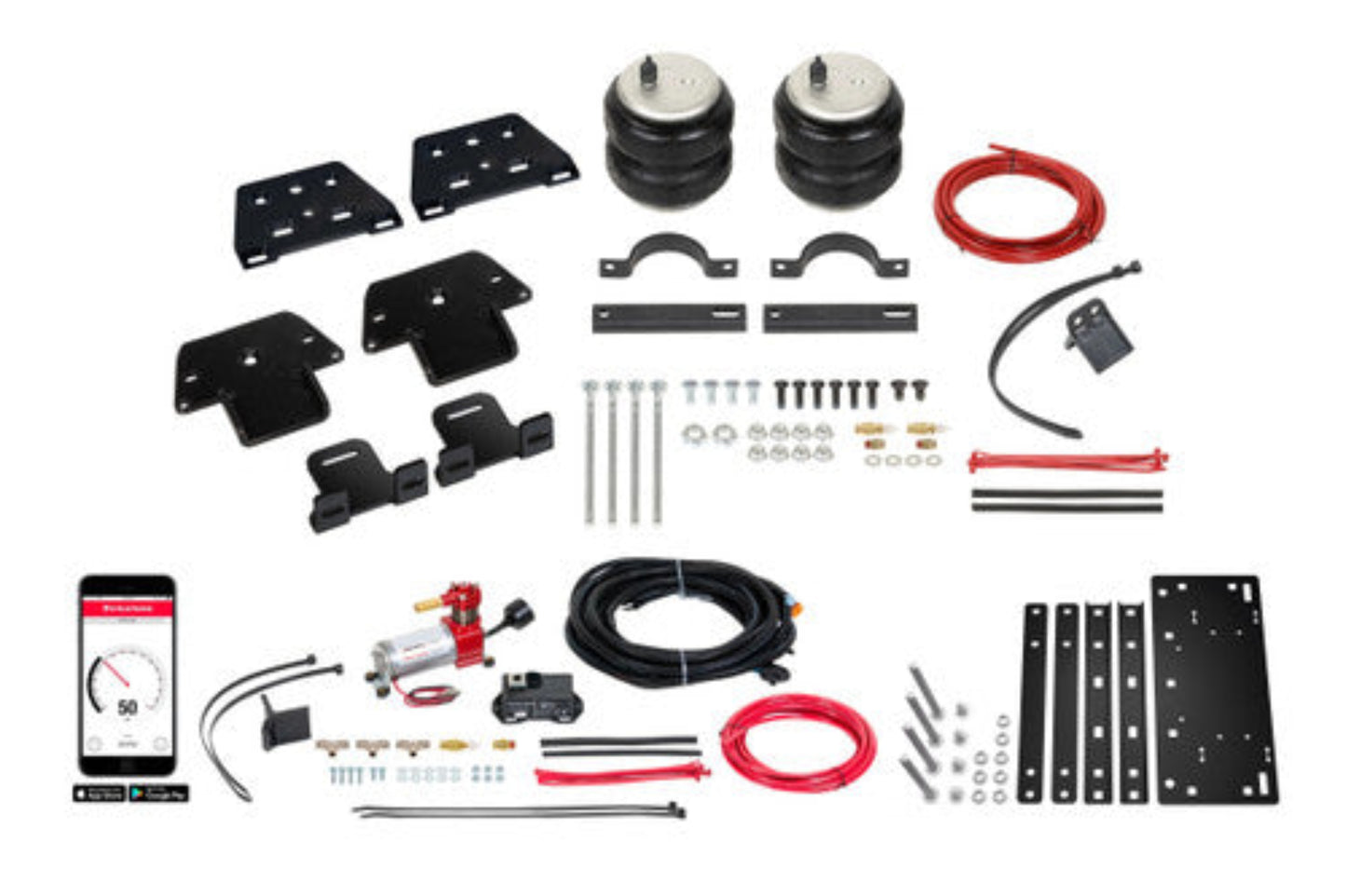 Air Lift Firestone Ride-Rite Rear Air Bag Kit W/Air Compressor Wireless | 2022-2026 Toyota Tundra - Fir2892