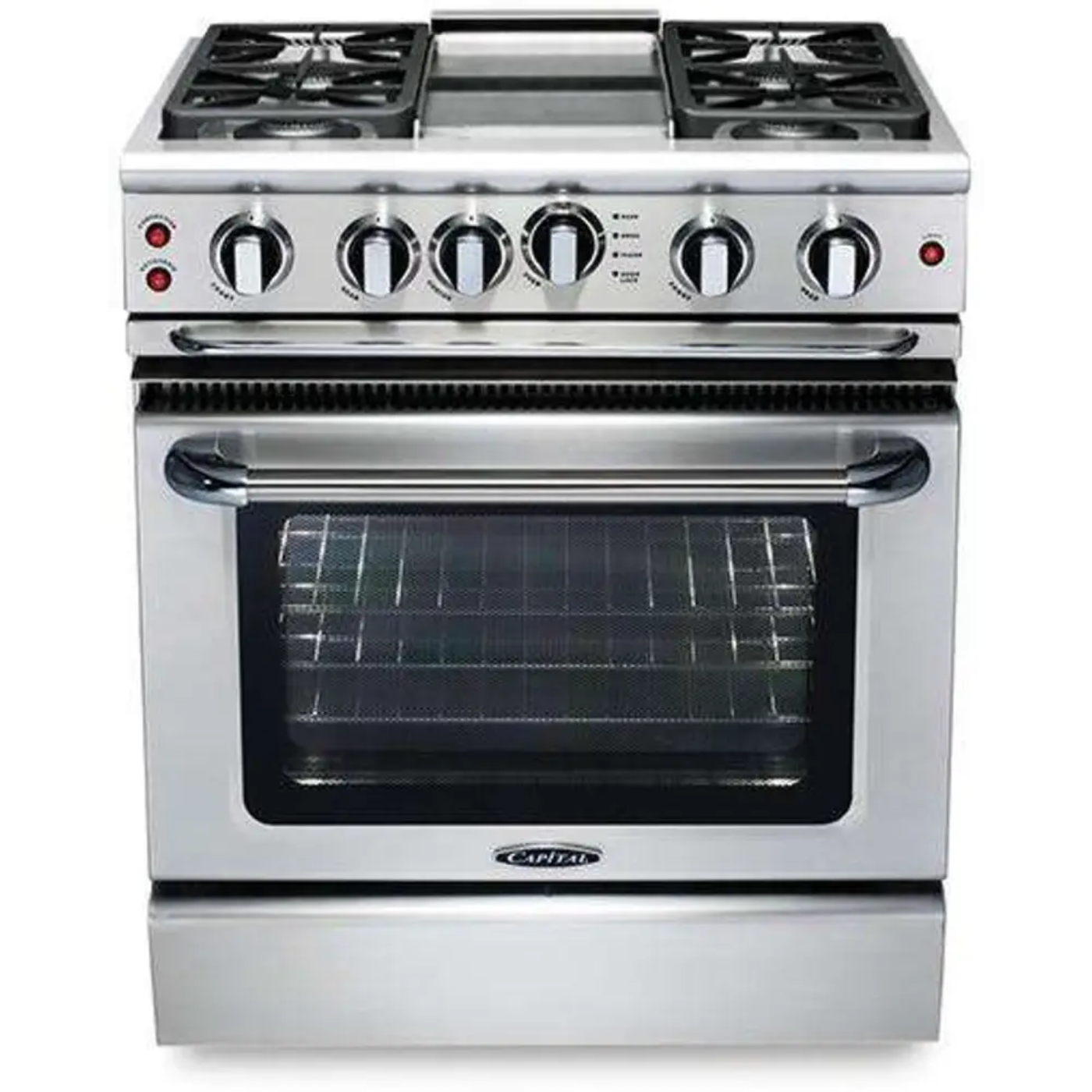 Capital 30" Precision Self Clean Gas Range, 4 Sealed Burners, Griddle - GSCR304GN