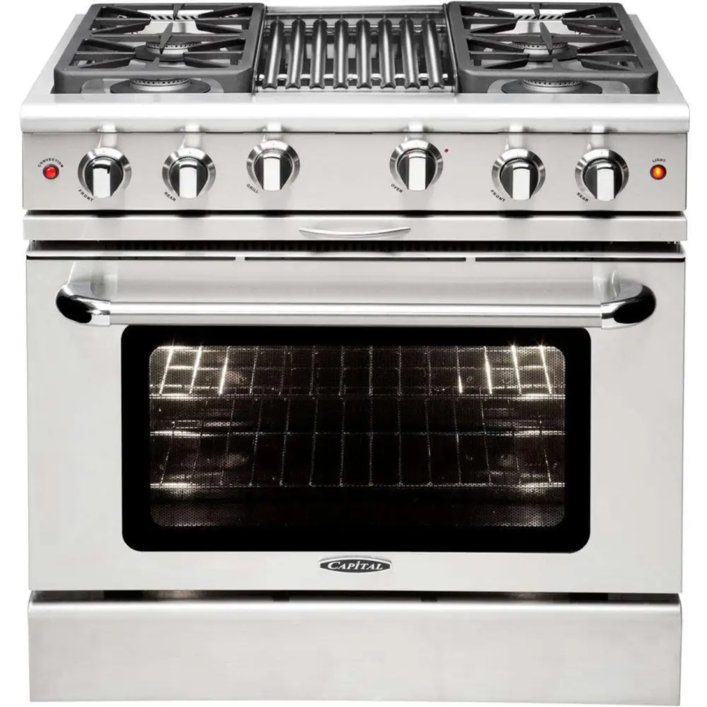 Capital 36" Precision Gas Range, 4 Sealed Burners, BBQ - MCR364BN