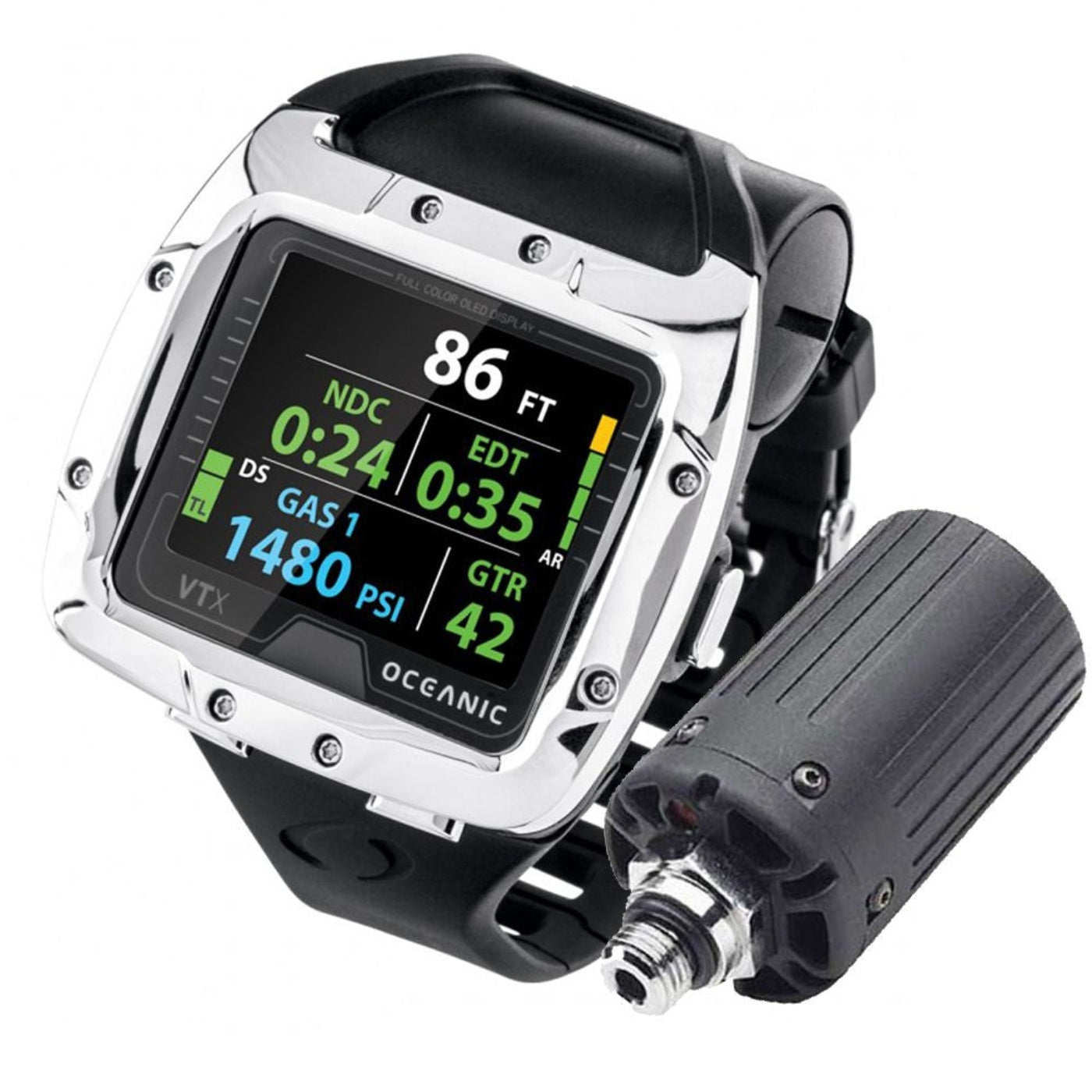 Zeagle Oceanic VTX Wrist Dive Computer Complete w/ USB & Transmitter - COM141 COMPLETE
