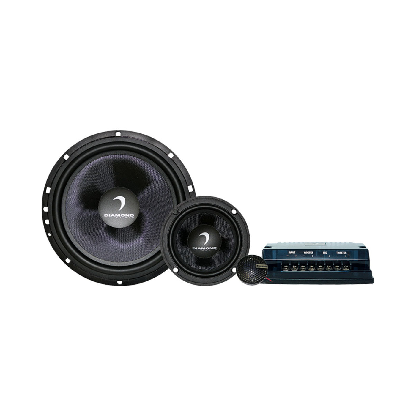 Diamond Audio 6.5" DES Series 3-Way Component System w/Aluminum Dome Tweeter and Crossovers - DES365C