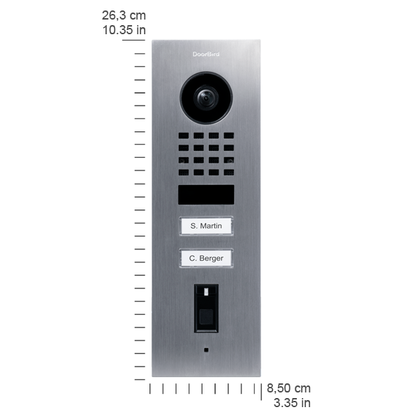 DoorBird D1102FV Fingerprint 50 Flush-Mount IP Video Door Station in Sun Yellow, RAL 1037