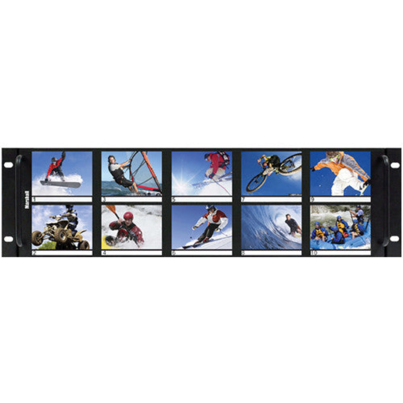 Marshall 3.5"X10 LCD Rack Mount w/SDI Loop Thru - V-R35P-SDI
