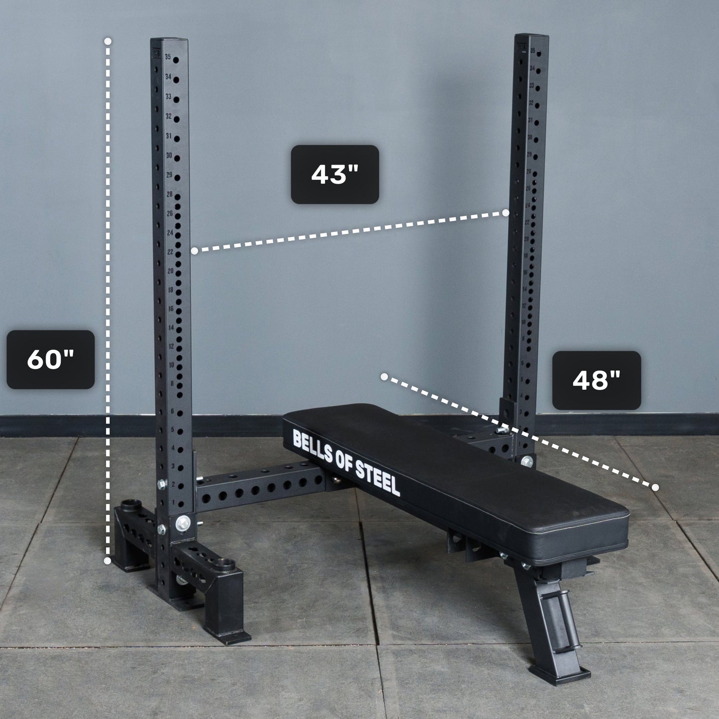 Bells Of Steel Hydra Two Post Converter Bench - FEET-2POST-CNVT-HDR-SET
