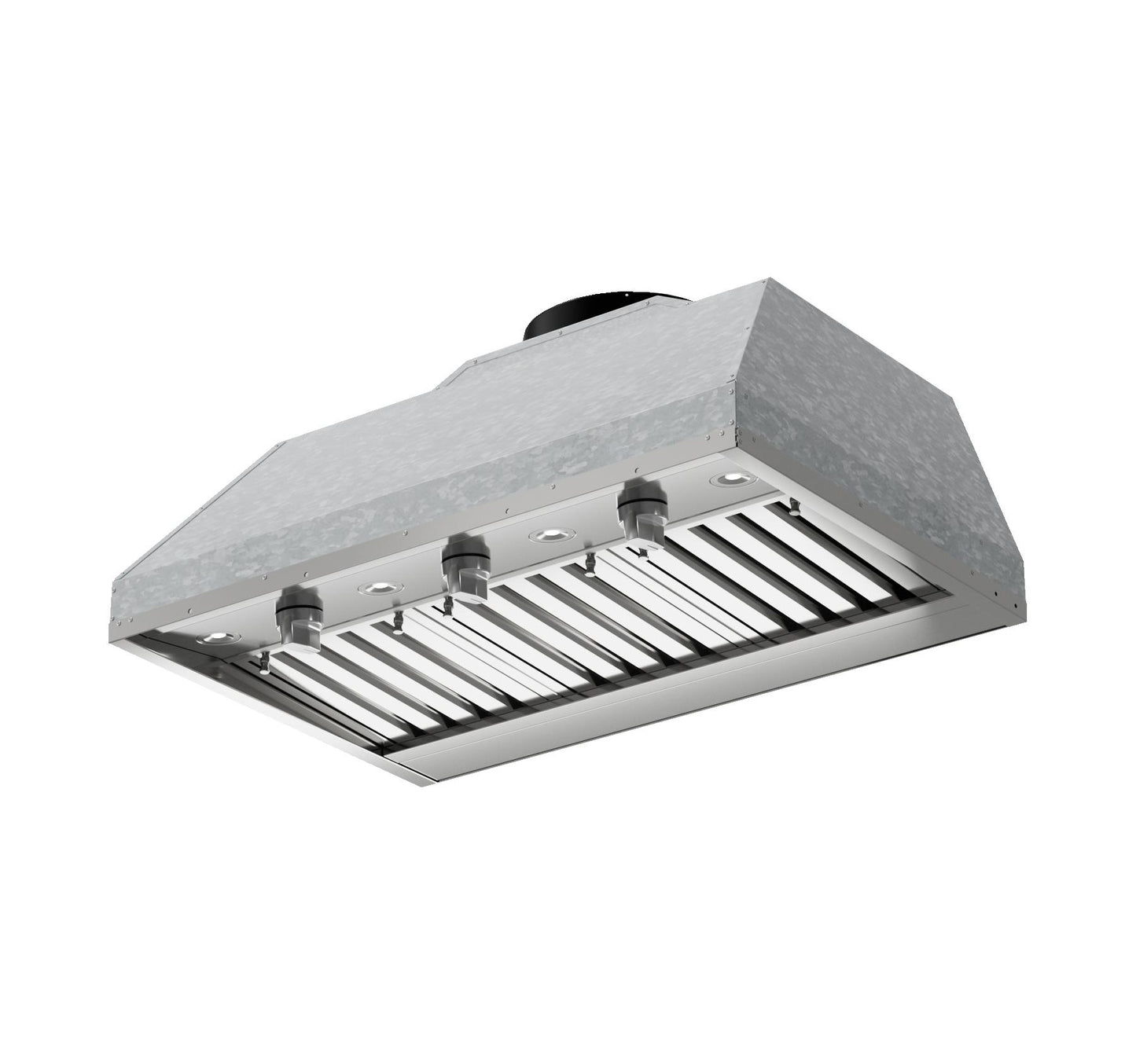 XO APPLIANCE XOGVIL36S Outdoor Custom Insert for a 36" Wide Custom Hood, 1200 CFM, LED Lights, Pro Baffle Filters - XOGVIL36S