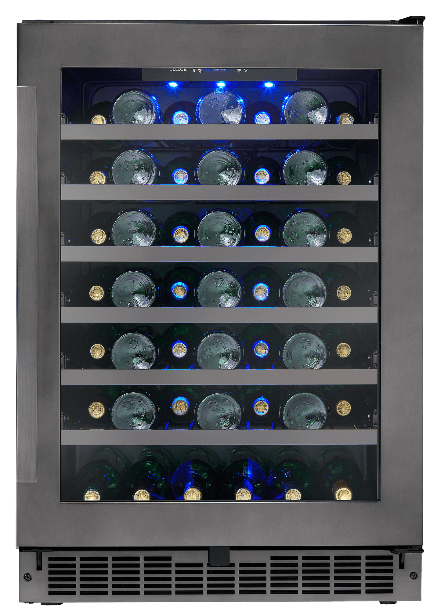 SILHOUETTE Silhouette Select - 24" Built-in Wine Cellar In Black in Stainless Steel - SSWC056D1BS