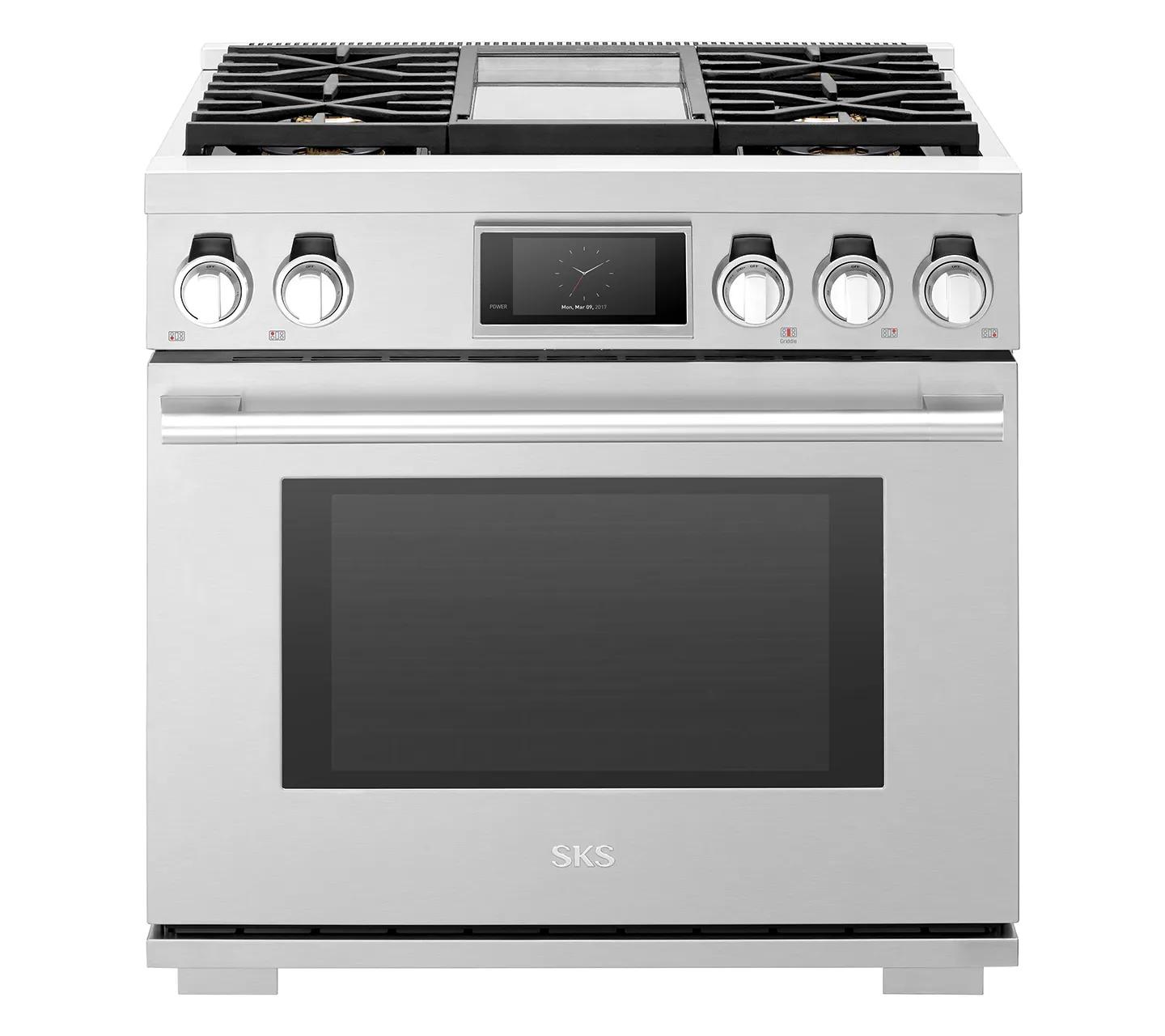 SIGNATURE KITCHEN SUITE SKSGR360GS 36-inch Gas Pro Range with 4 Burners and Griddle