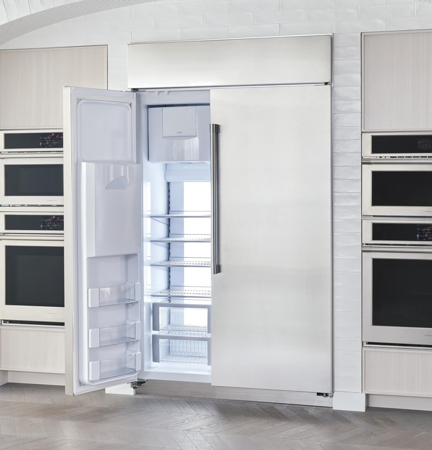 MONOGRAM Monogram 48" Built-In Side-by-Side Refrigerator with Dispenser in Stainless Steel - ZISS480DNSS