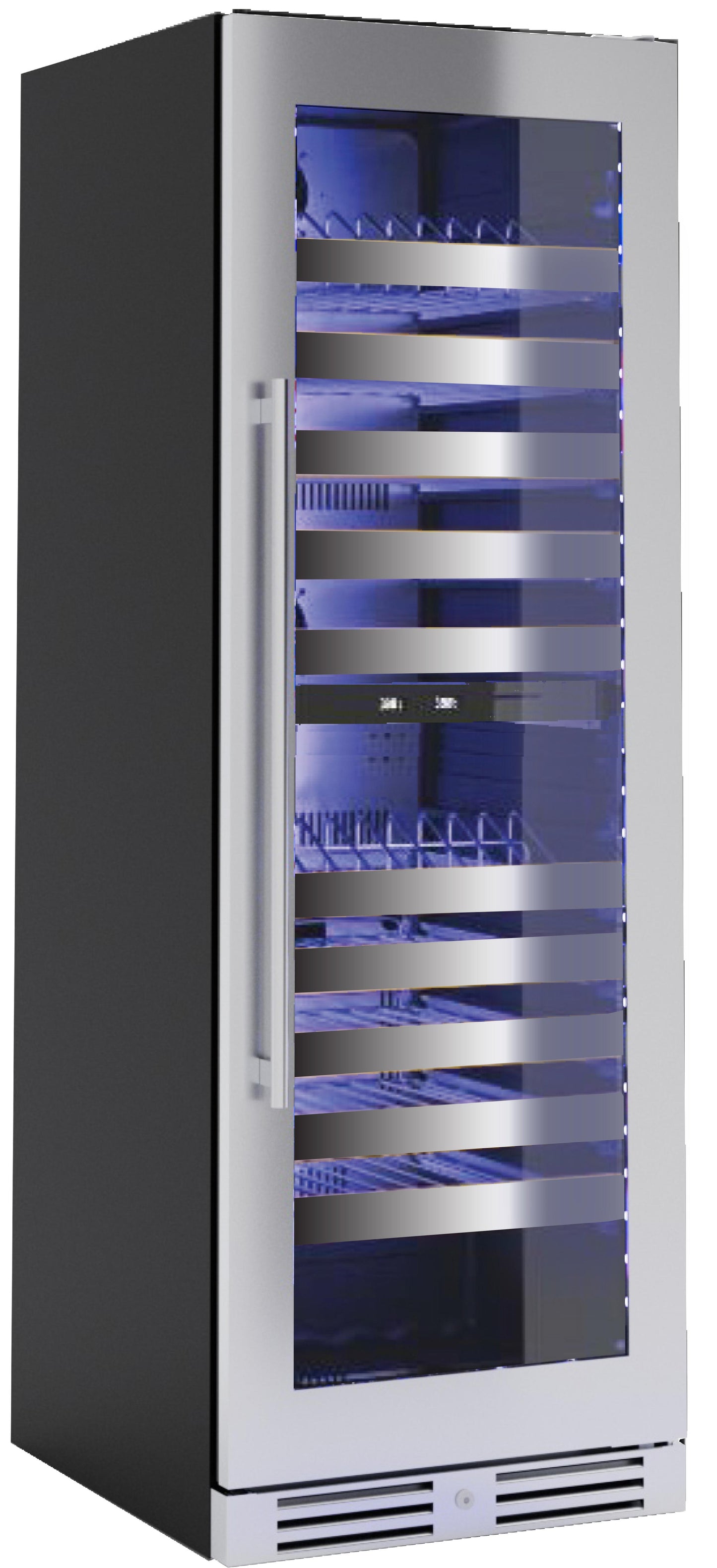 XO APPLIANCE XOU2470WDZGS Tall Dual Zone Wine Cooler, Glass with in Stainless Steel Trim in Stainless Steel - XOU2470WDZGS