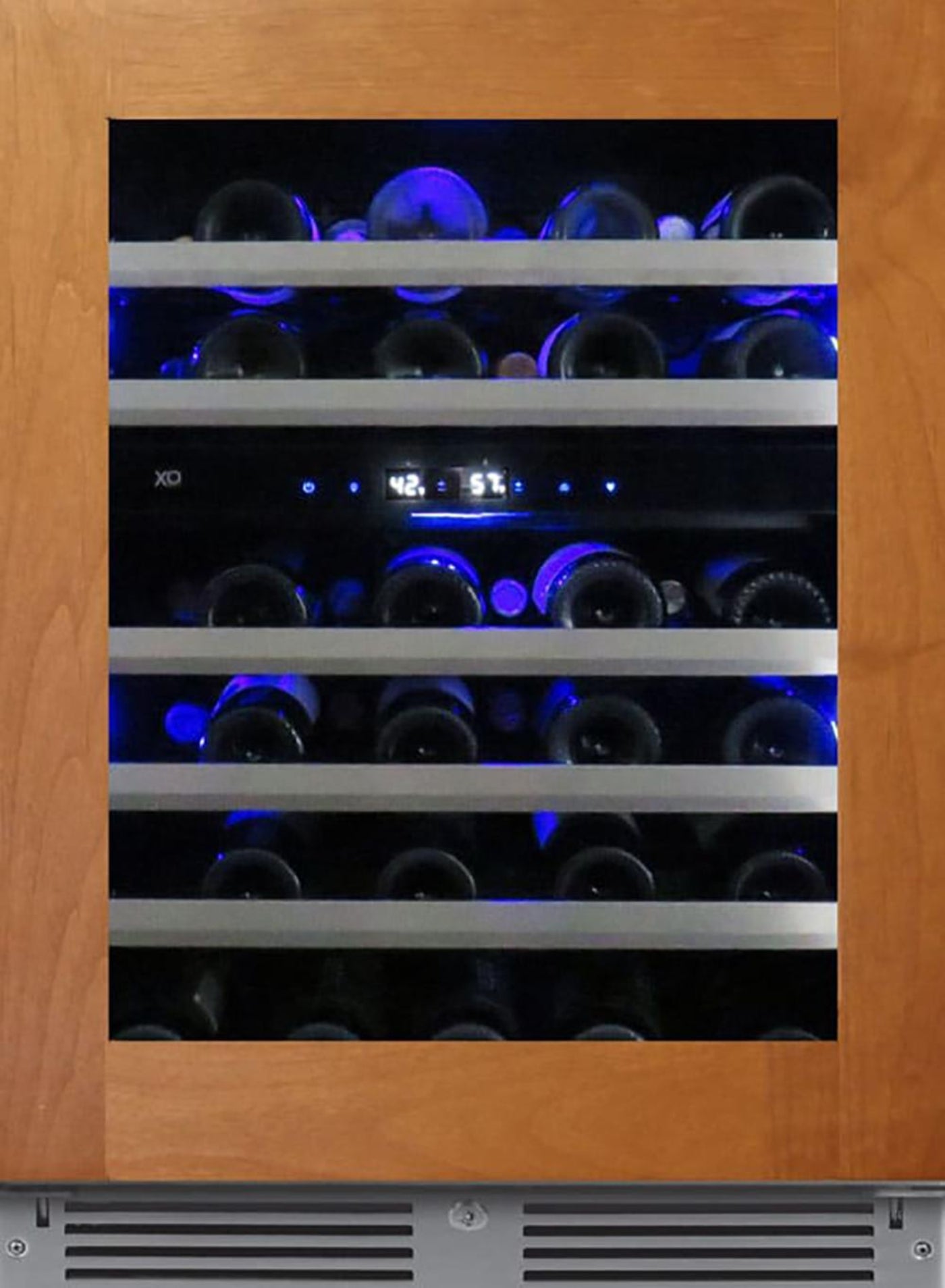 XO APPLIANCE XOU24WDZGOR 24" Wine Cooler, Dual Zone Panel Ready Glass, Right Hinge Custom Panel Ready - XOU24WDZGOR