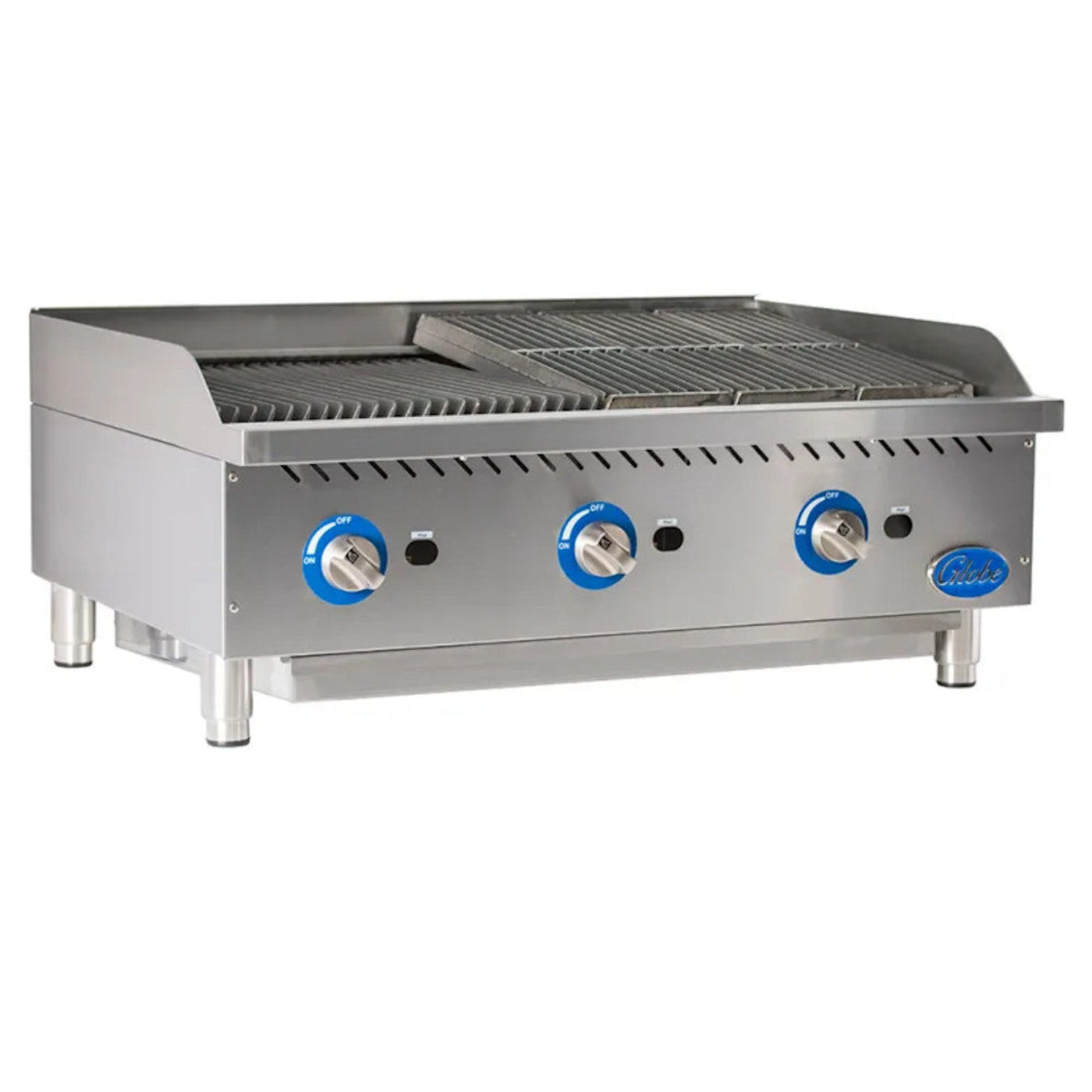 Globe " Gas Charbroiler with Stainless Steel Radiants - 120,000 BTU - GLGCB36GSR