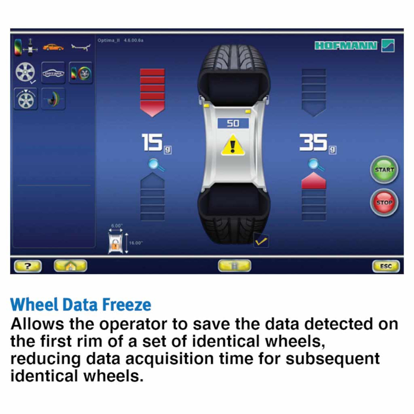Hofmann | Geodyna 9000P Diagnostic Wheel Balancer with Touchscreen & 3D Camera Technology - EEWB771AP230