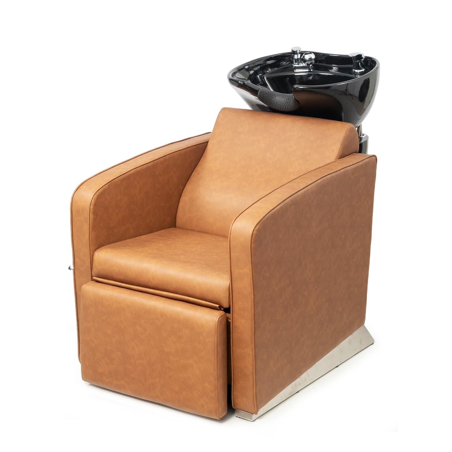 OmySalon BU1221 Salon Shampoo Backwash Chair Unit with Ceramic Shampoo Bowl & Adjustable Footrest - G59001089