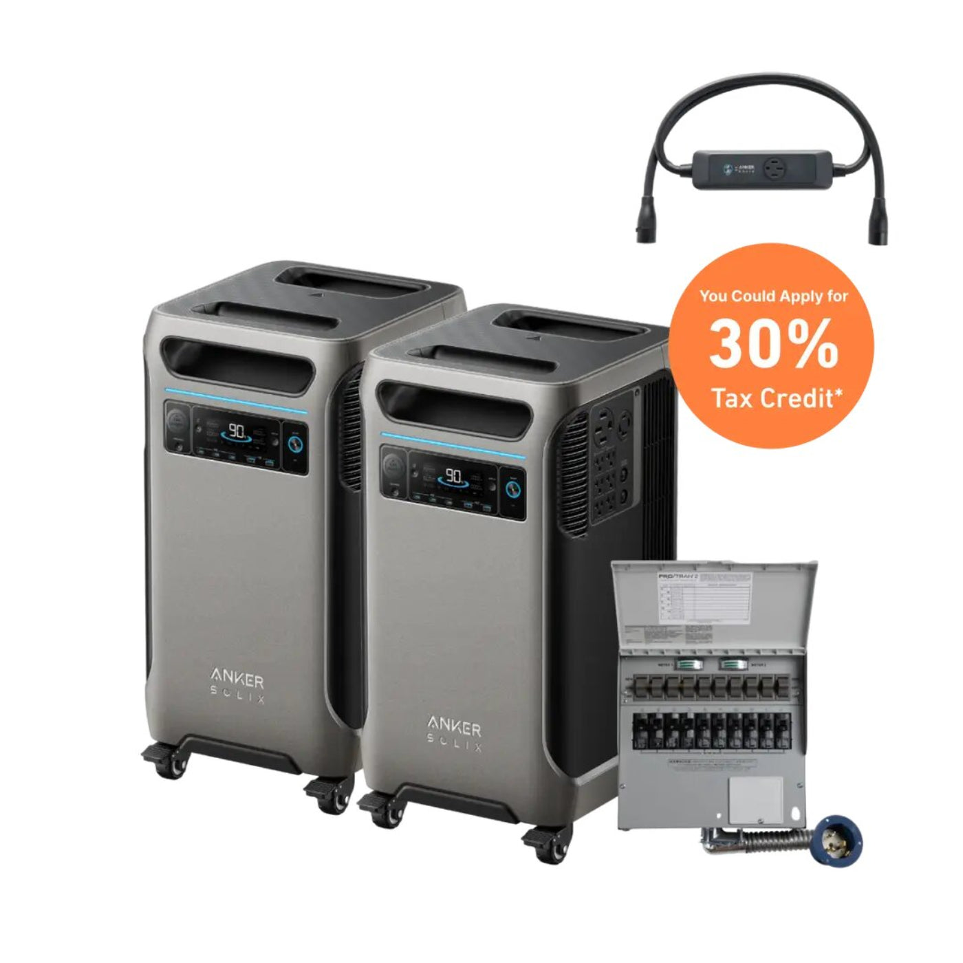 Aurora Generators x2 SOLIX F3800 + Power Backup Kit - B1790114