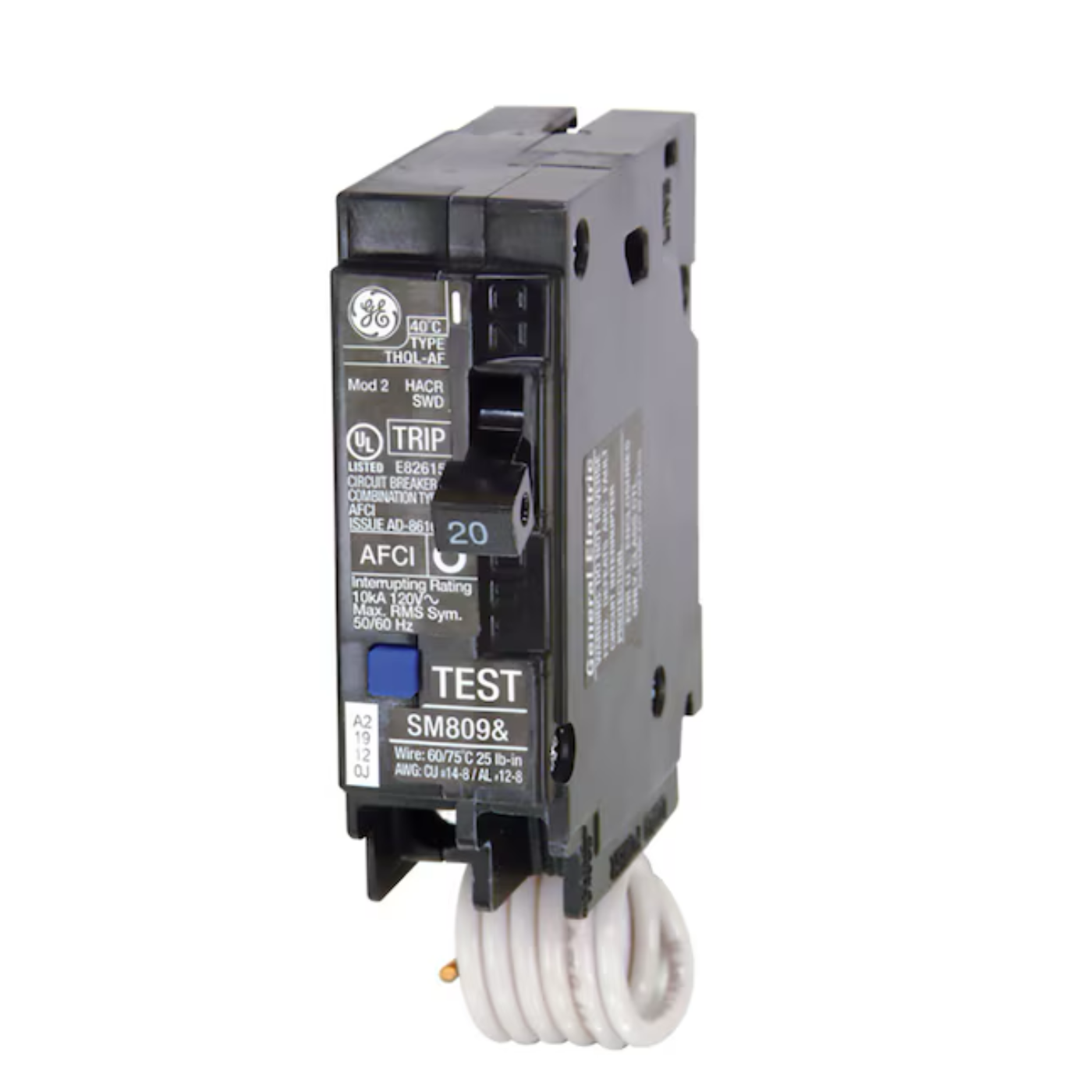 GE Q-Line THQL 20-Amp 1-Pole Combination Arc Fault Circuit Breaker - 71223239