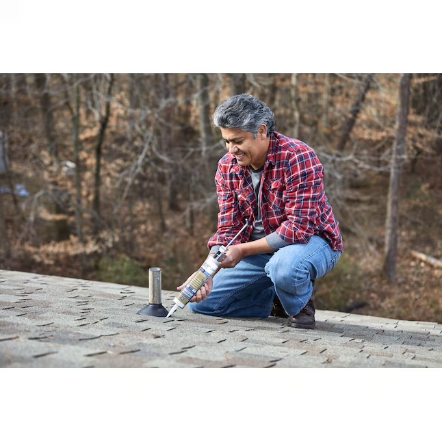 GE Advanced Silicone 2 Windows, Doors, Exteriors 10.1-oz Almond Silicone Caulk