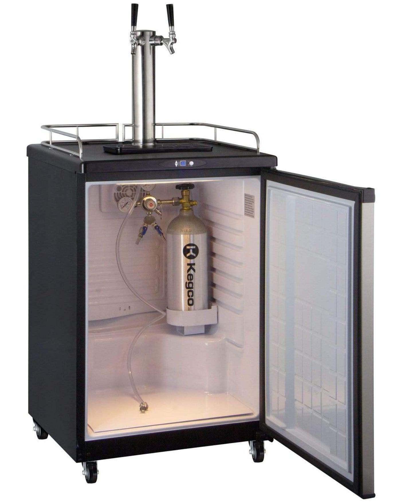 Kegco 24" Wide Cold Brew Coffee Single Stainless Steel Commercial/Residential Kegerator - ICZ163S-1NK