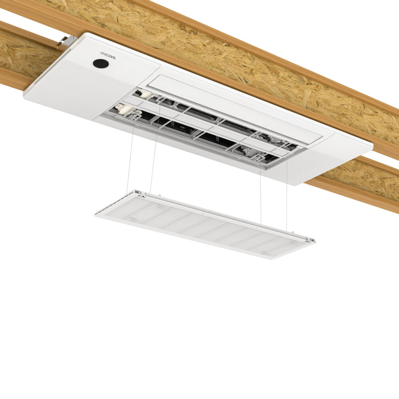 MRCOOL DIY® 5th Gen E Star 18,000 BTU Single Zone Mini Split Complete System with Ceiling Cassette Air Handler, 25 Ft. Line Set, 230V - DIY-18-HP-CM-230D25-O