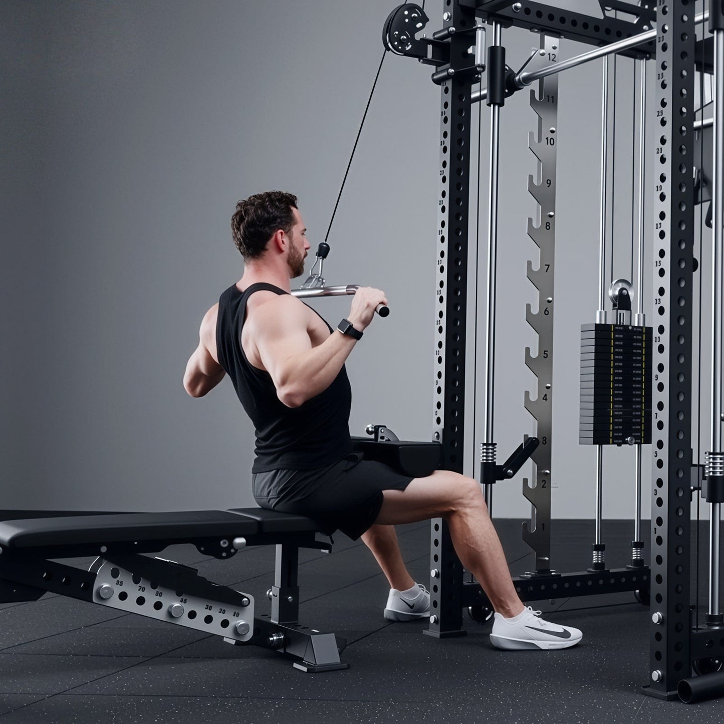 Mikolo Fitness ANUBIS-2.0 Ultimate All-In-One Smith Machine - DM-SM03-B