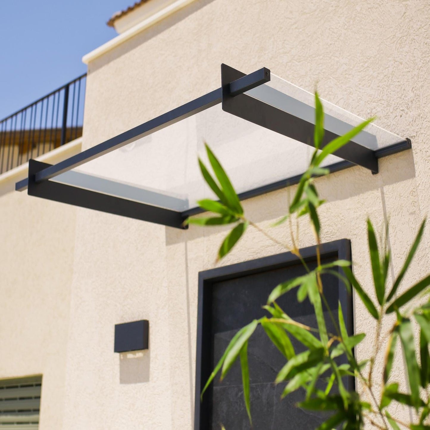 Palram - Canopia | Nancy Door Awning - Gray/Clear - HG9586