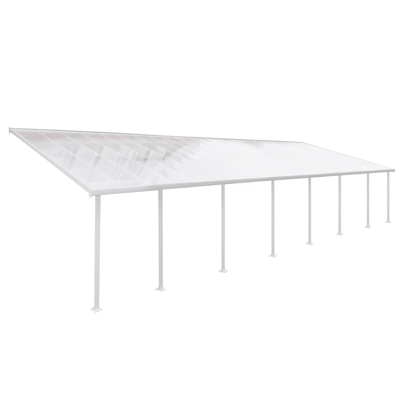 Palram - Canopia | 13 ft Wide Feria Patio Cover - White Clear - HG9214