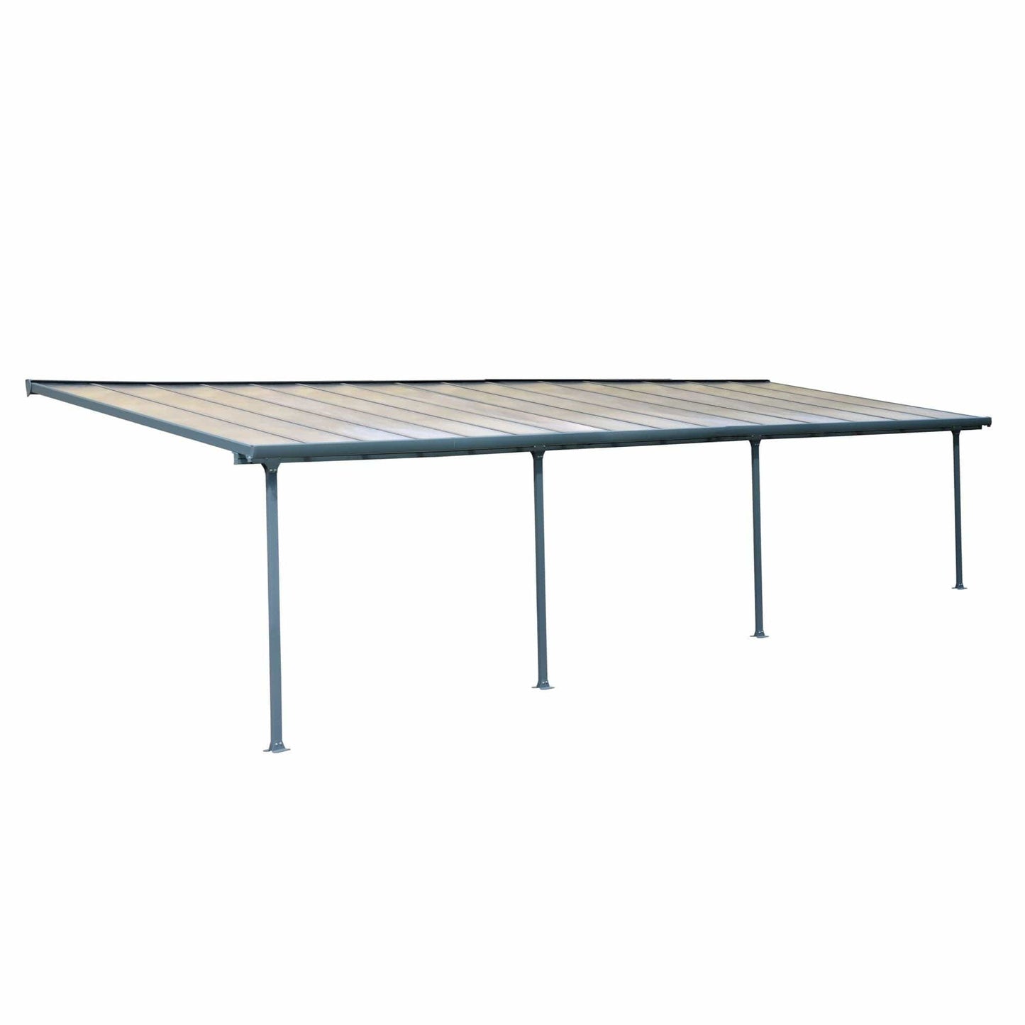Palram - Canopia | 10 Ft Wide Feria Patio Cover - Gray Clear - HG9410