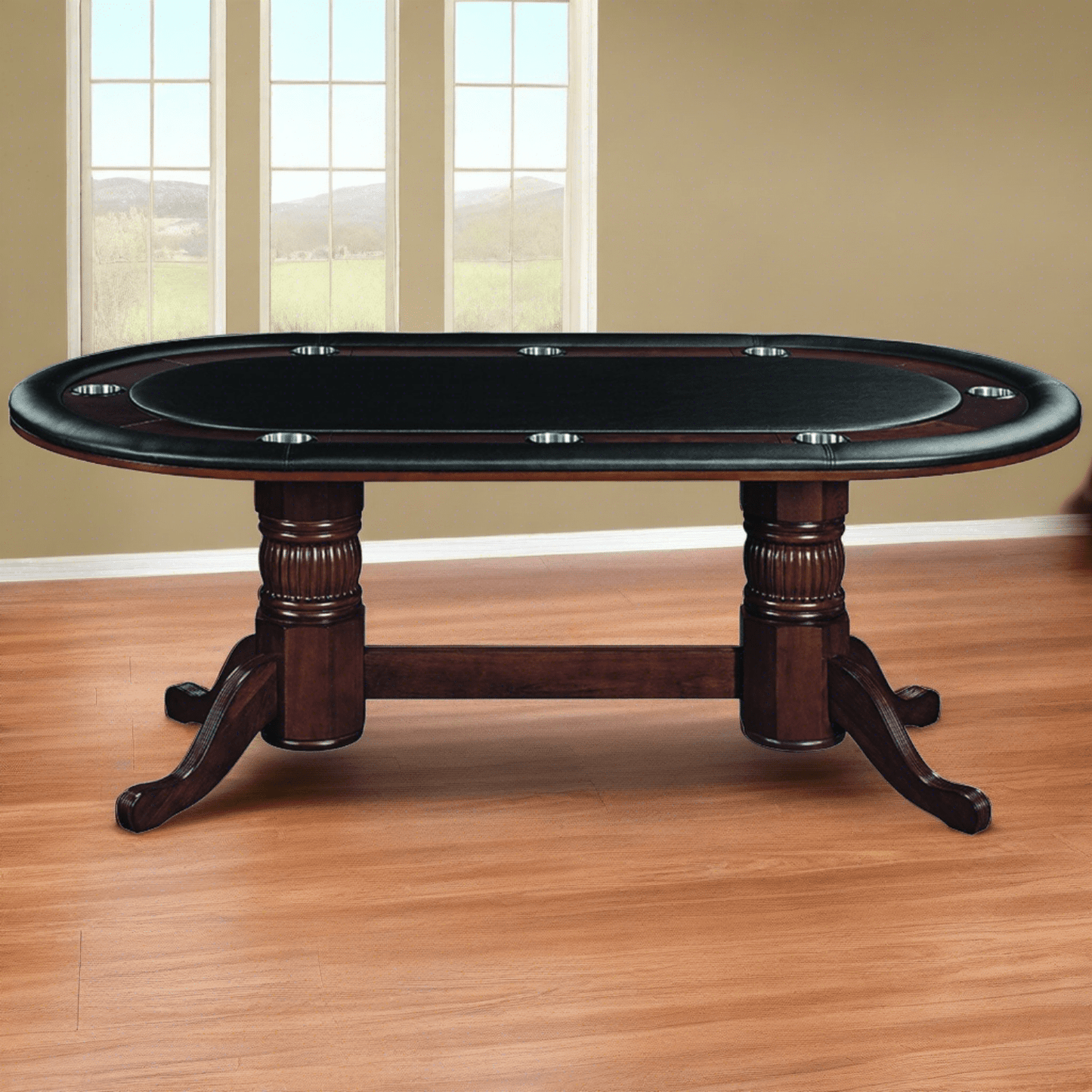 RAM Game Room 84" Texas Hold'em Poker Table - GTBL84 BLK
