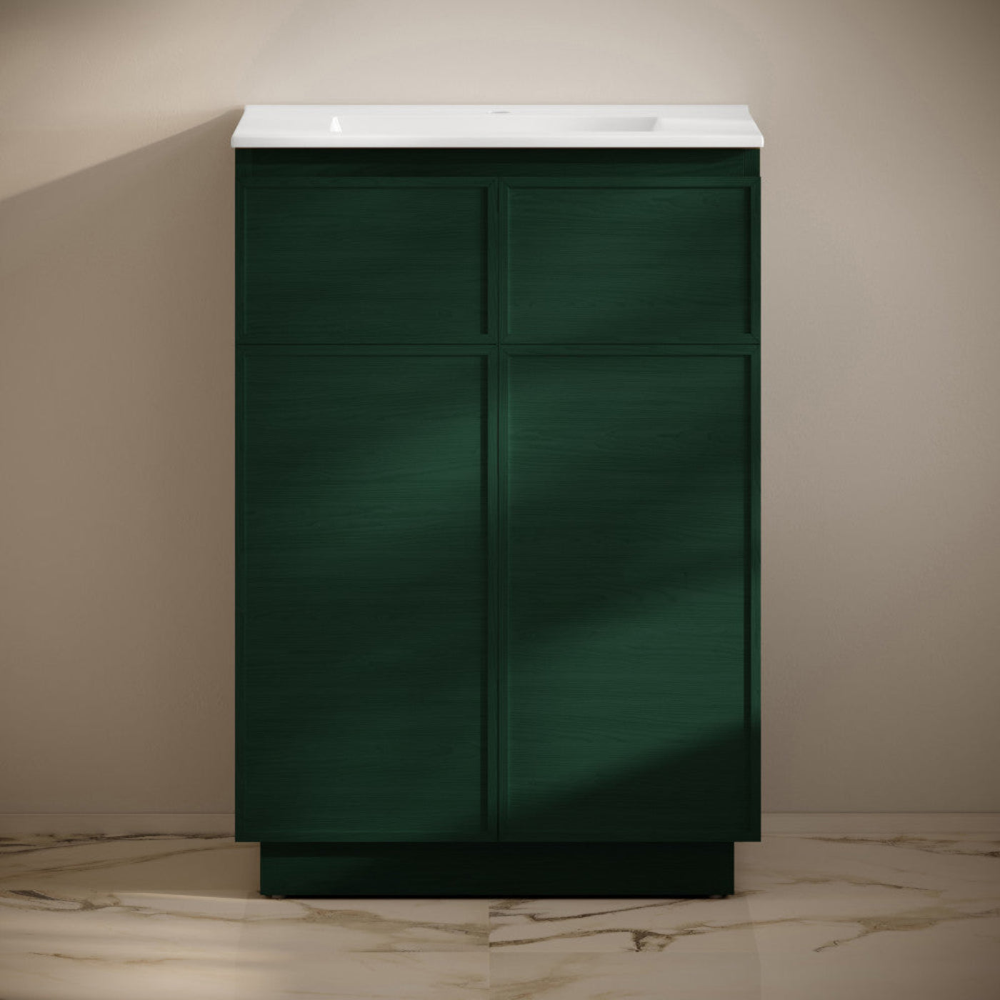 Swiss Madison St. Tropez 24" Freestanding Bathroom Vanity in Green Oak with Sink Top - SM-BV0801GA