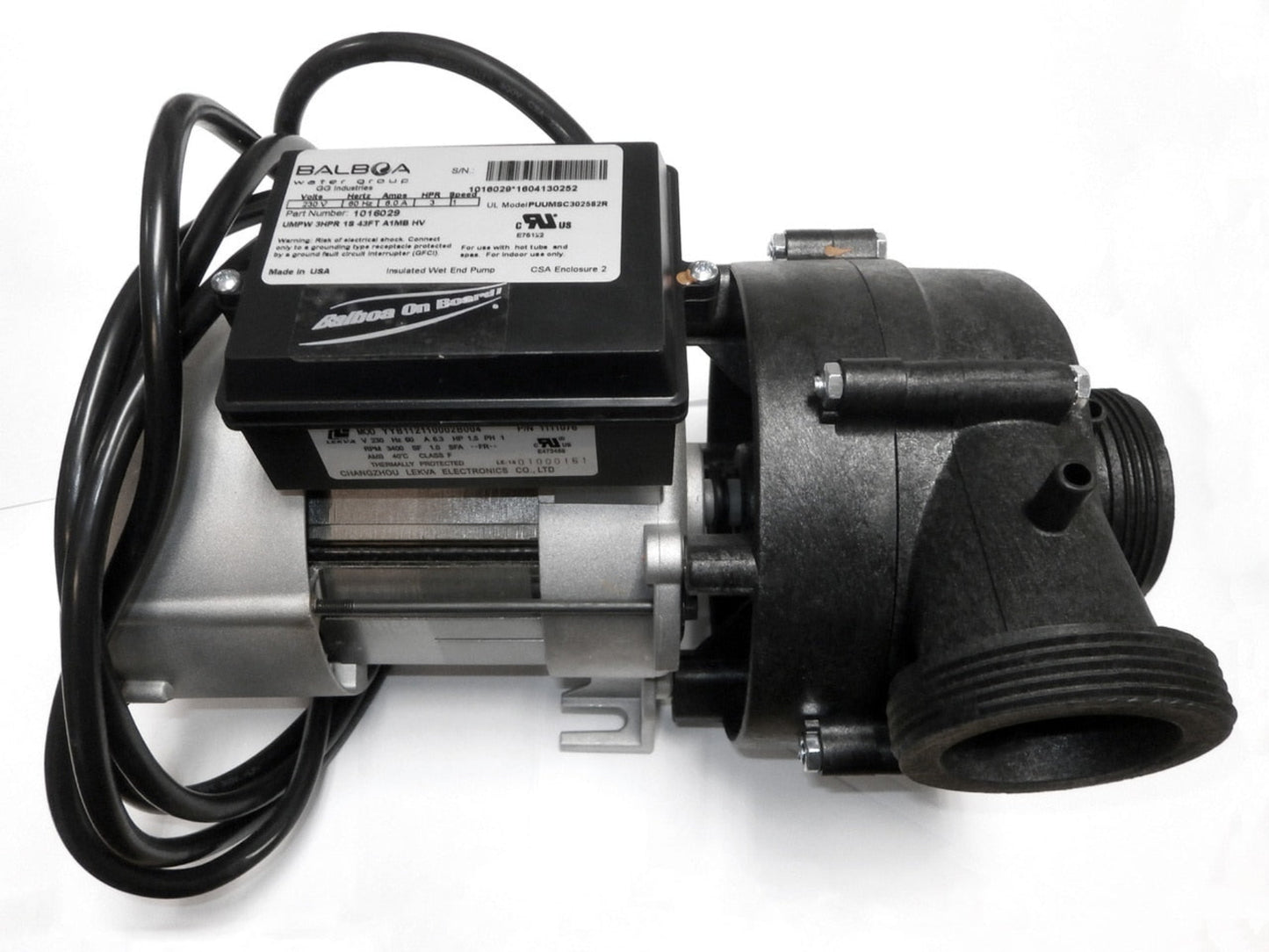 MASTER SPAS 3hp, 1spd Pentair Power WOW 230v - X320400