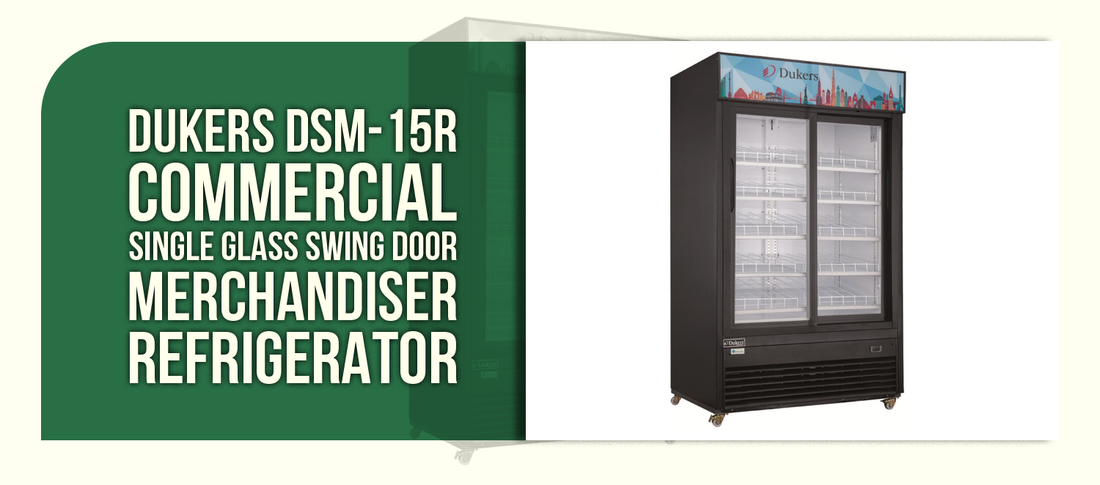 Dukers DSM-15R Commercial Single Glass Swing Door Merchandiser Refrigerator