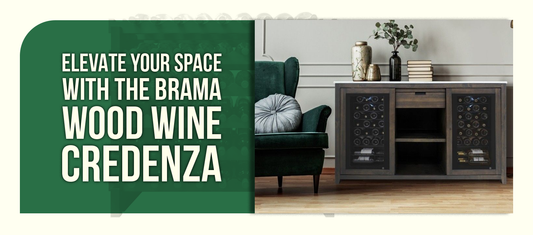 Elevate Your Space with the Brama Wood Wine Credenza