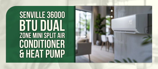 Senville 36000 BTU Dual Zone Mini Split Air Conditioner & Heat Pump