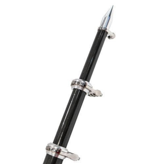 TACO Marine 16' Carbon Fiber Tele-Outrigger Poles Black w/Silver - OT-3160CF