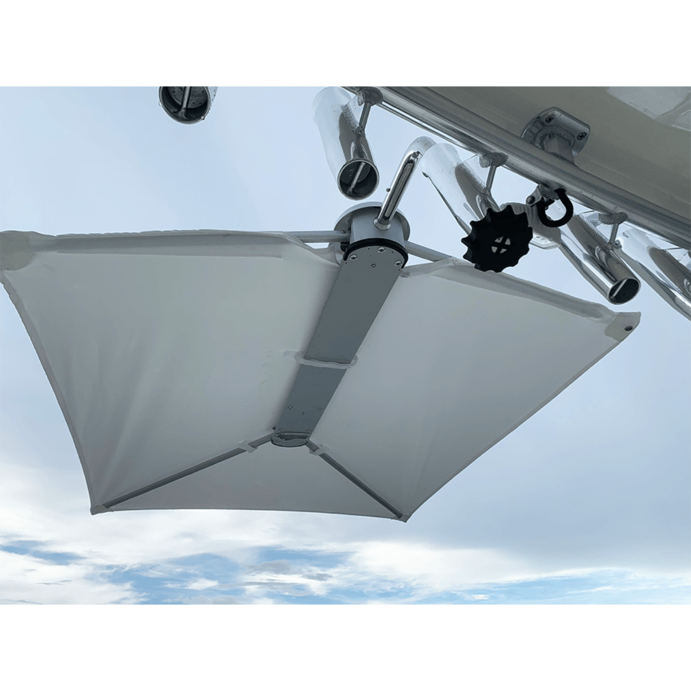 TACO Marine ShadeFin with White Fabric, Bag & Fixed Mount Kit - T10-3000-3