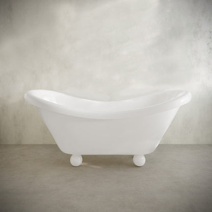 Swiss Madison Plaisir II 67" Freestanding Bathtub with Round Feet in Glossy White - SM-FB0702GW