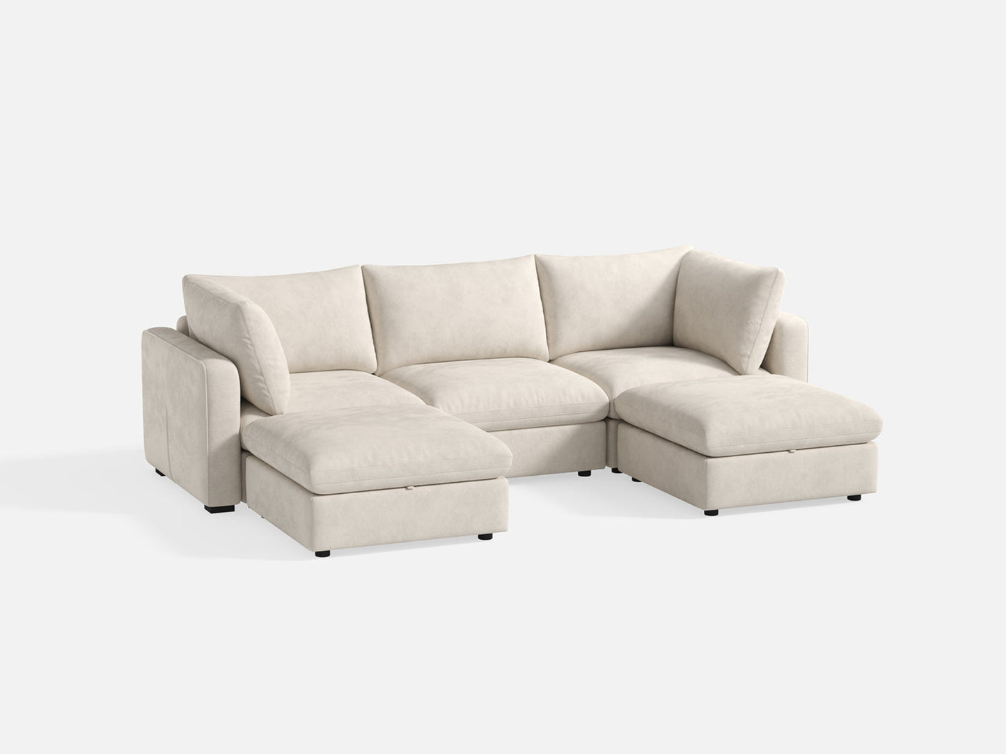 LINSY HOME RUBIK V 3 Seats with 2 Ottomans - S500-01X-3220-1-US-SPF-Sofa-0