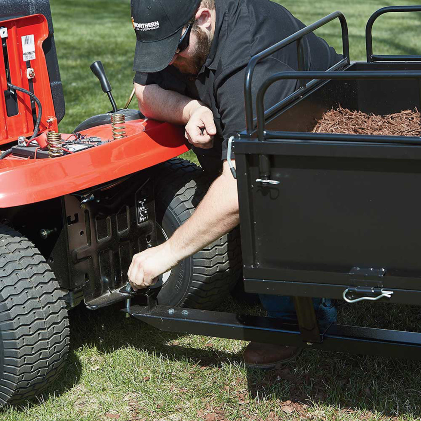 Strongway Steel ATV Trailer - 1,200-Lb. Capacity - 18 Cubic Foot Trailer  - 46443.STR