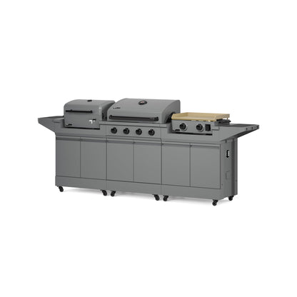 TYTUS Modular Grilling Collection 4-Burner Gas Grill, Charcoal Grill with Cart and Gas Griddle with Cart - TDT-BUN-010