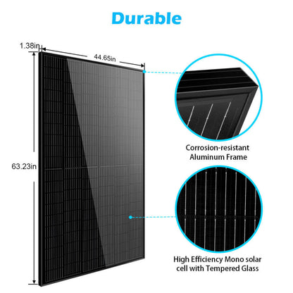 SunGold Power 370W MONO BLACK PERC SOLAR PANEL FULL PALLET (32 PANELS) UL 61730 - SG370WMx32
