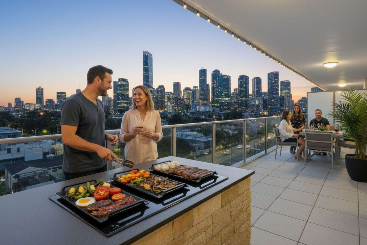 Kleenmaid 90cm Wide Built in Electric Induction BBQ - iNDUQ9032